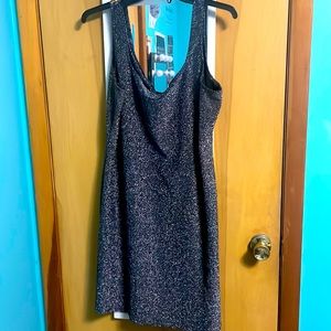 Black glitter sleeveless Bebe dress 1x